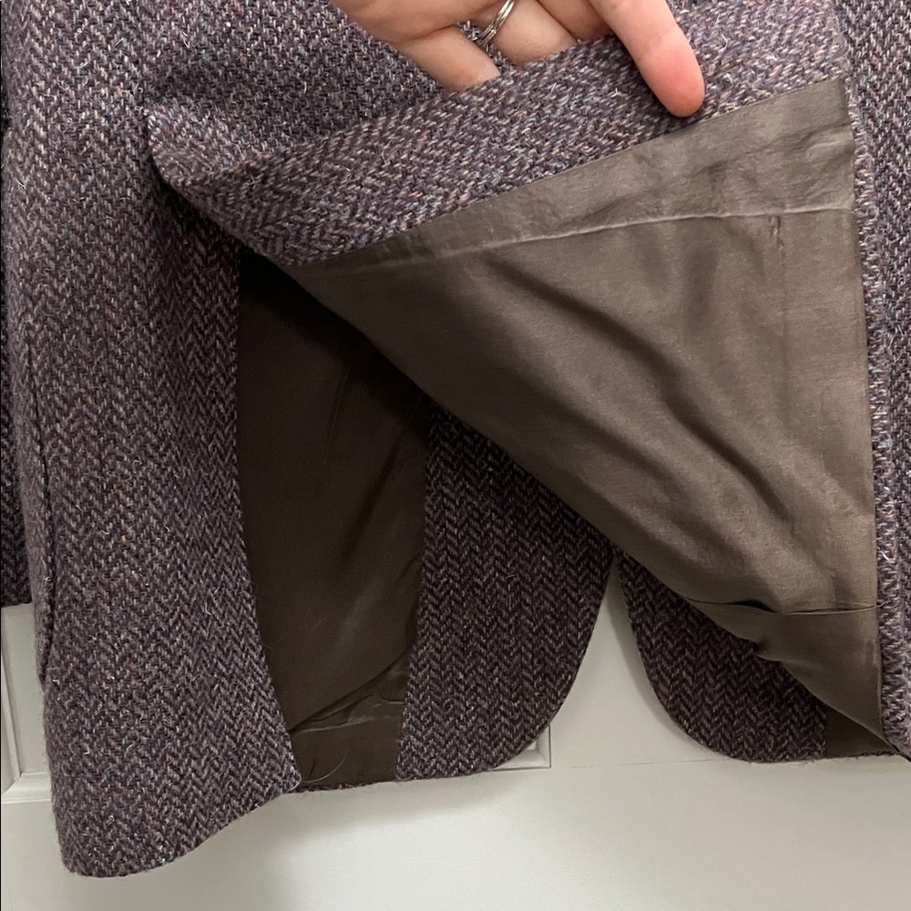 Vintage Dayton's Daniel Hechter Brown Wool Herringbone Blazer - Size Large - Picture 14 of 16